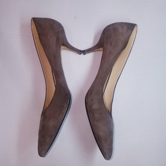 🌸Dolce & Gabbana | Grey Suede Kitten‎ Heel Pointed Toe 39 - Picture 2 of 10